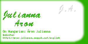 julianna aron business card