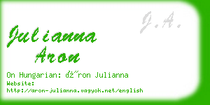 julianna aron business card